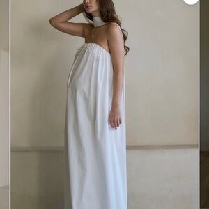 NWT Selene Scarf White Strapless Dress